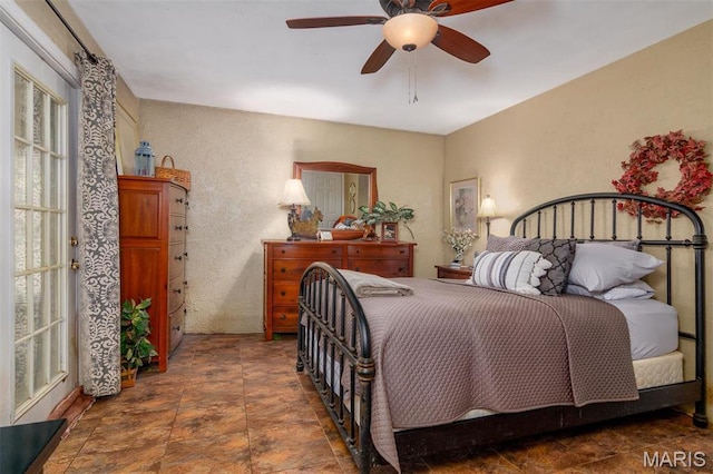 3 Echo Ln, Centralia, IL 62801 - bedroom featuring stone finish floors and a ceiling fan