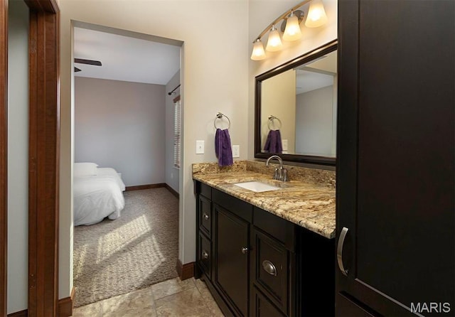 9606 Klings Ct, Mascoutah, IL 62258 - ensuite bathroom featuring vanity and baseboards