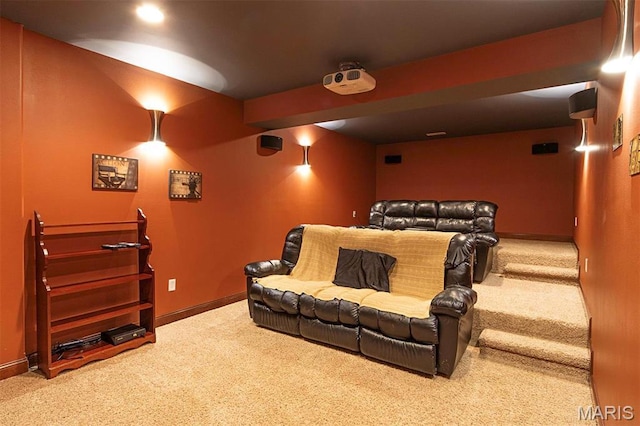 9606 Klings Ct, Mascoutah, IL 62258 - carpeted cinema with baseboards