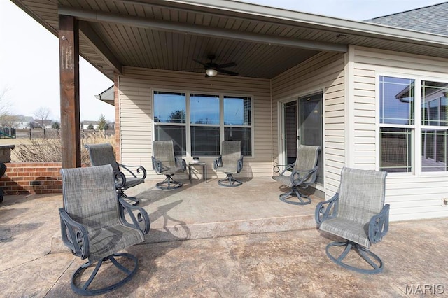 9606 Klings Ct, Mascoutah, IL 62258 - view of patio with ceiling fan