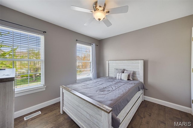 1218 Cold Spring Dr, Ofallon, MO 63368 - bedroom featuring baseboards, wood finished floors, and a ceiling fan
