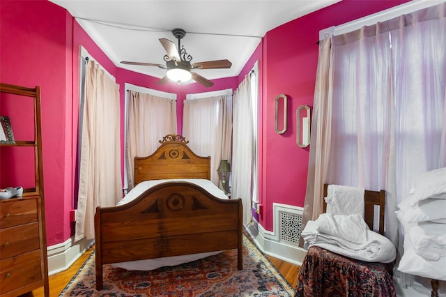 34 N Fountain Cpe, Girardeau, MO 63701 - bedroom with wood finished floors and a ceiling fan