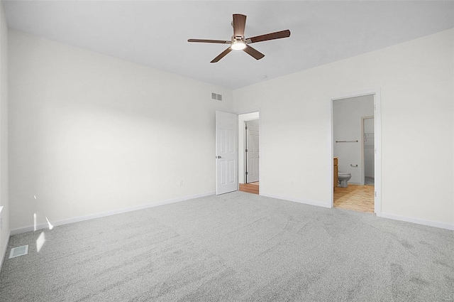 49 Back Ln Unit 49Stb, Washington, MO 63090 - unfurnished bedroom with carpet, baseboards, ensuite bath, and a ceiling fan