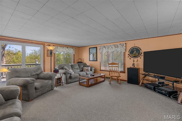 view of carpeted living room