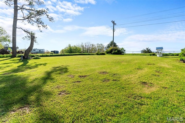 view of green lawn