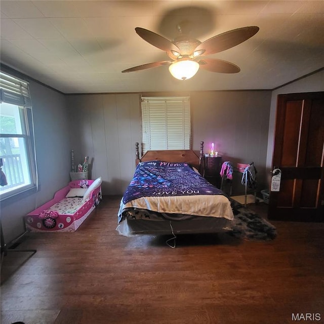 808 Walnut St, Doniphan, MO 63935 - bedroom featuring wood finished floors and a ceiling fan