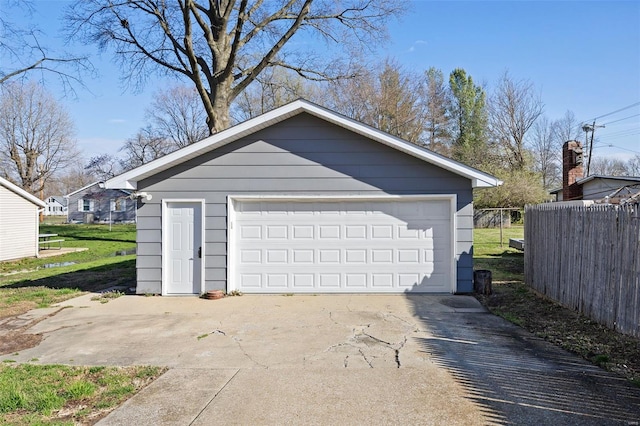 211 E Alton St, Marine, IL 62061 - detached garage featuring fence