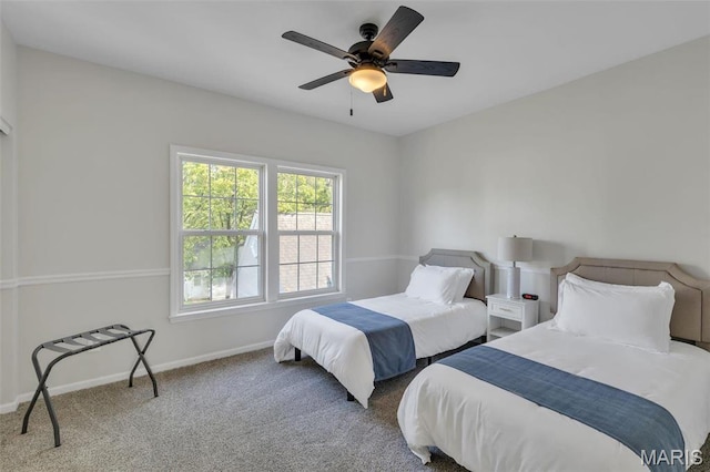 3560 Saint Albans Rd, Saint Albans, MO 63073 - carpeted bedroom with baseboards and a ceiling fan