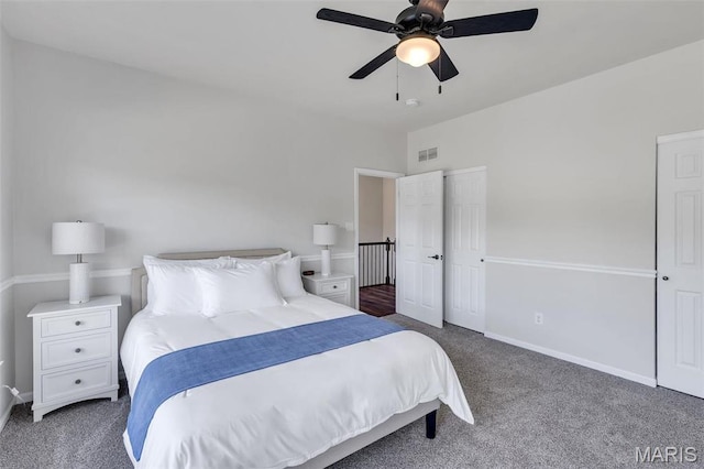3560 Saint Albans Rd, Saint Albans, MO 63073 - bedroom with carpet flooring, a ceiling fan, and baseboards