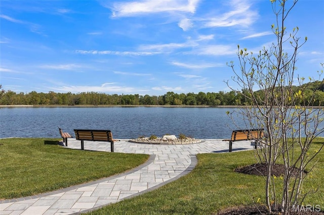 3560 Saint Albans Rd, Saint Albans, MO 63073 - view of property's community featuring a water view and a lawn