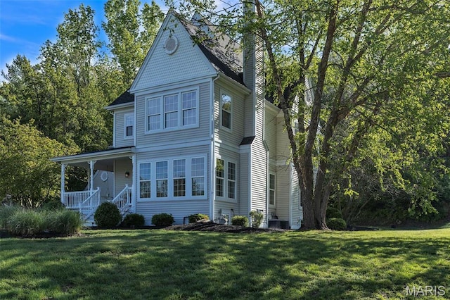 3560 Saint Albans Rd, Saint Albans, MO 63073 - victorian house featuring a chimney and a front yard