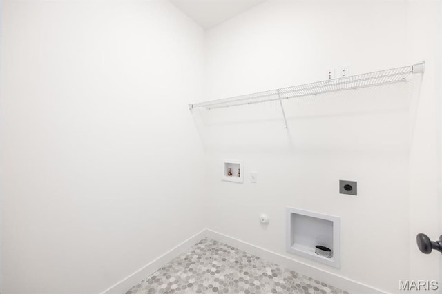 905 Montebello Ln, Ofallon, IL 62269 - washroom featuring hookup for an electric dryer, baseboards, washer hookup, and hookup for a gas dryer