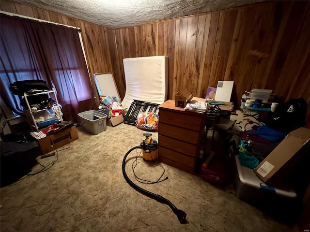 1000 White St, Canton, MO 63435 - carpeted office with wood walls and a textured ceiling