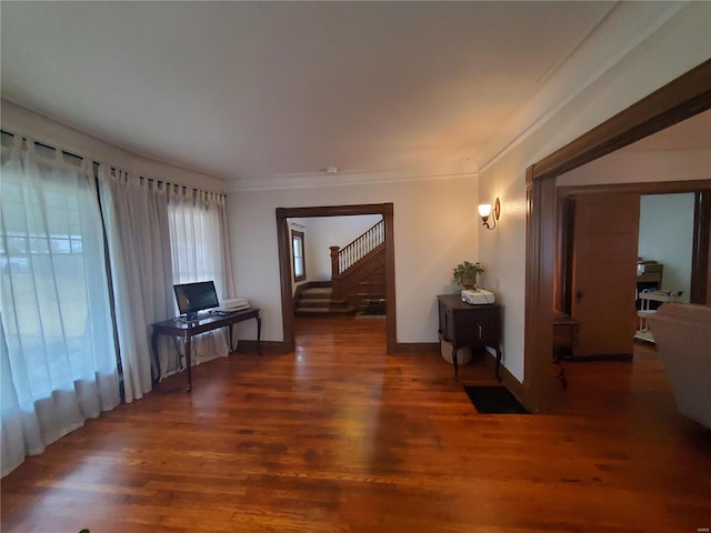508 S Grand Ave, Houston, MO 65483 - living area with stairs and wood finished floors