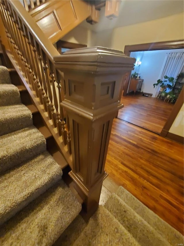 508 S Grand Ave, Houston, MO 65483 - stairway featuring wood finished floors
