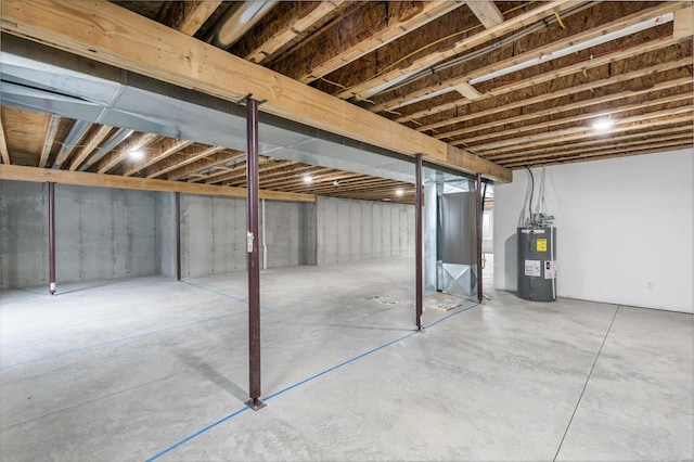 725 Deerfield Ln, Farmington, MO 63640 - unfinished below grade area featuring electric water heater