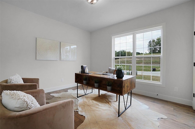 128 Valley Brooke Ct Unit 3Sjm, Washington, MO 63090 - home office with baseboards and light wood finished floors