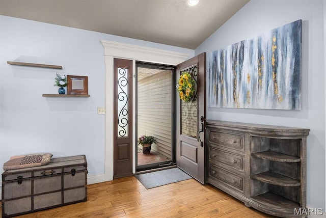 2016 Richview Dr, Saint Jacob, IL 62281 - foyer entrance featuring vaulted ceiling, light wood-style floors, baseboards, and recessed lighting