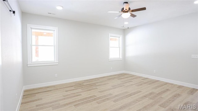 20167 County Road 7300, Newburg, MO 65560 - spare room with a ceiling fan, light wood-style floors, baseboards, and recessed lighting