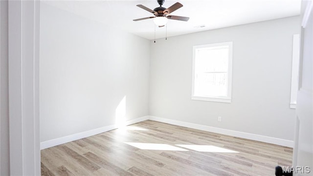20167 County Road 7300, Newburg, MO 65560 - unfurnished room with wood finished floors, ceiling fan, and baseboards