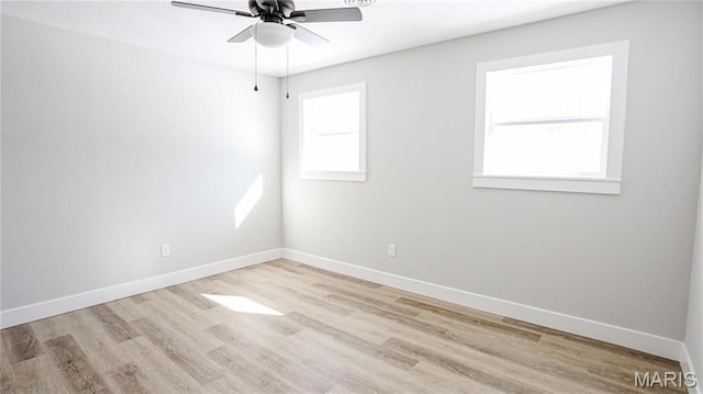 20167 County Road 7300, Newburg, MO 65560 - empty room featuring ceiling fan, light wood-style floors, and baseboards