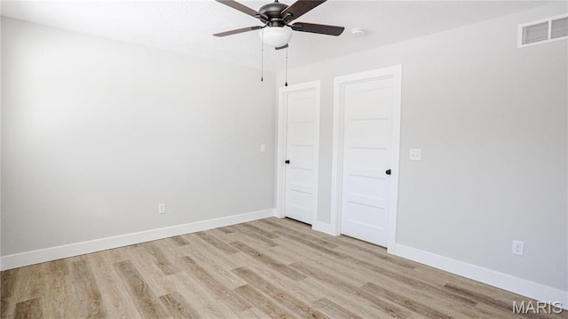 20167 County Road 7300, Newburg, MO 65560 - empty room featuring light wood finished floors, a ceiling fan, and baseboards