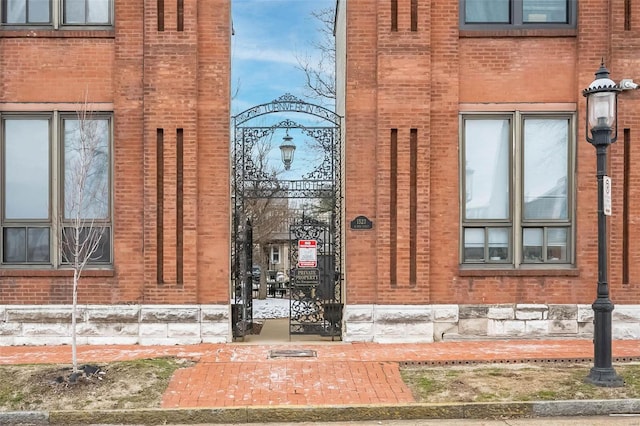 1523 S 10th St Unit 207, Saint Louis, MO 63101 - entrance to property with brick siding and a gate
