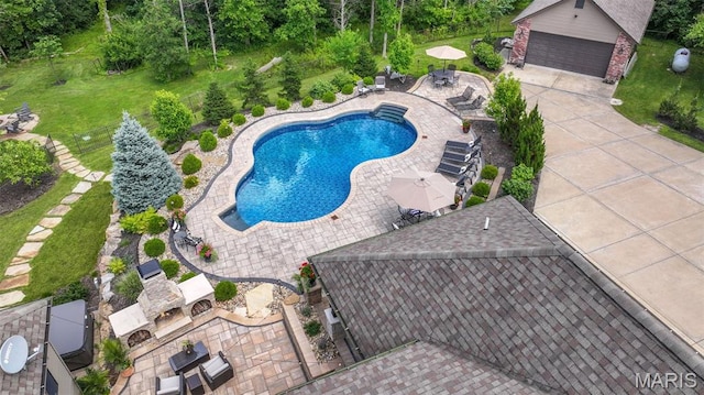 130 Foristell Ridge Ct, Foristell, MO 63348 - view of swimming pool featuring a patio