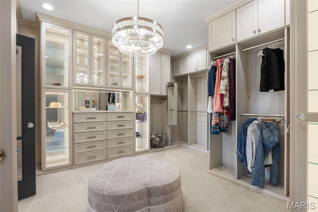 130 Foristell Ridge Ct, Foristell, MO 63348 - spacious closet featuring light colored carpet and a chandelier