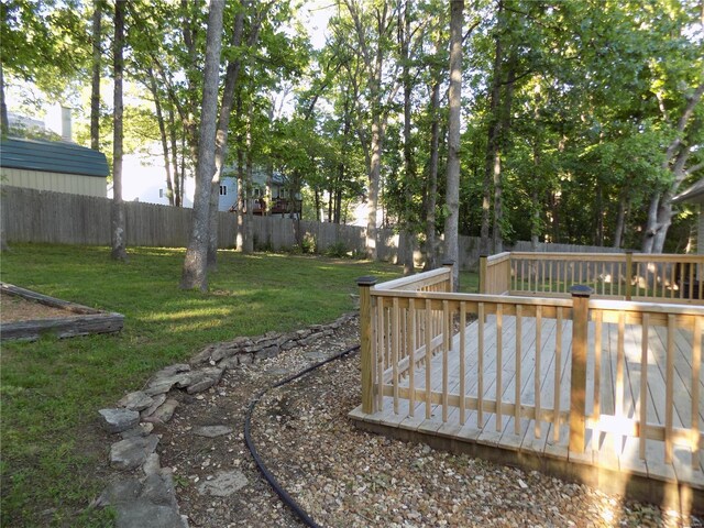 1002 Cypress Dr, Rolla, MO 65401 - view of yard with a deck