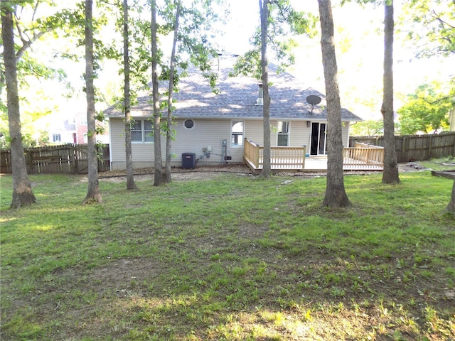 1002 Cypress Dr, Rolla, MO 65401 - back of property featuring a wooden deck and cooling unit