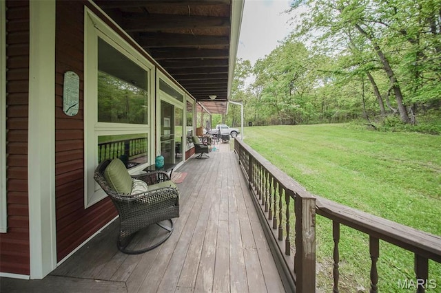 12455 Jefferys Pl, Rolla, MO 65401 - deck featuring a yard
