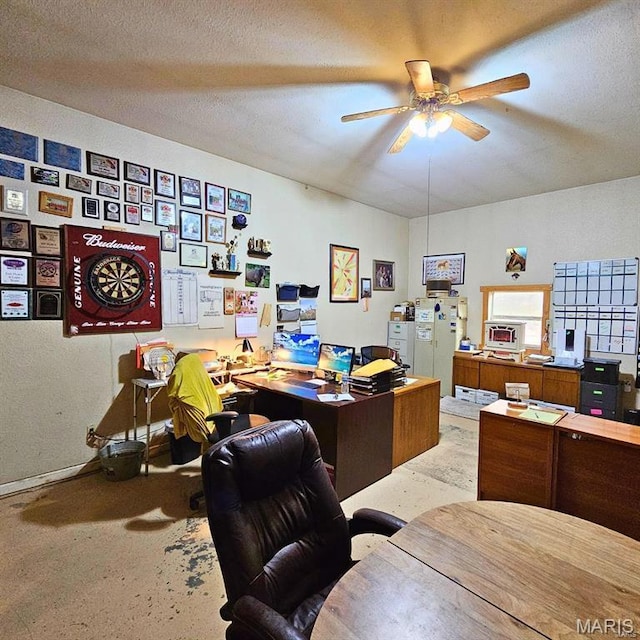 12124 Hamilton Hollow Rd, Sullivan, MO 63080 - office featuring a ceiling fan