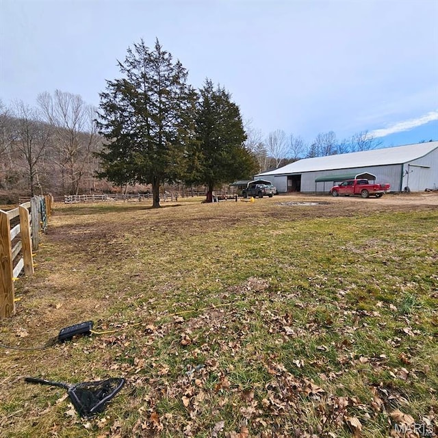 12124 Hamilton Hollow Rd, Sullivan, MO 63080 - view of yard featuring a pole building and an outdoor structure