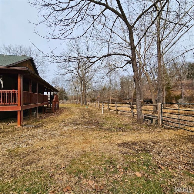 12124 Hamilton Hollow Rd, Sullivan, MO 63080 - view of yard featuring a wooden deck