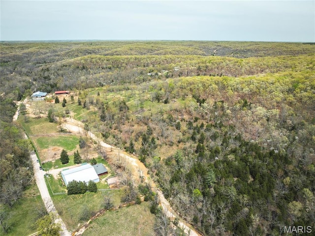 12124 Hamilton Hollow Rd, Sullivan, MO 63080 - aerial view of property and surrounding area with a forest