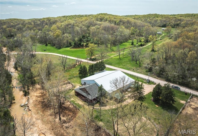 12124 Hamilton Hollow Rd, Sullivan, MO 63080 - aerial view of property and surrounding area featuring a heavily wooded area