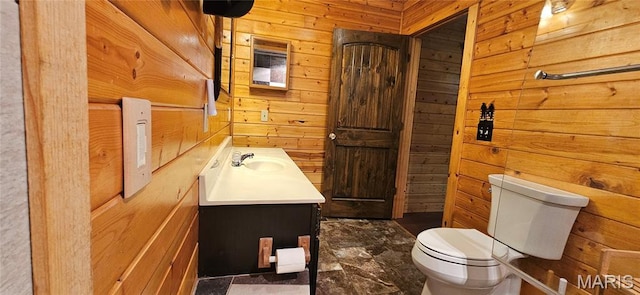 12124 Hamilton Hollow Rd, Sullivan, MO 63080 - bathroom with wood walls and vanity