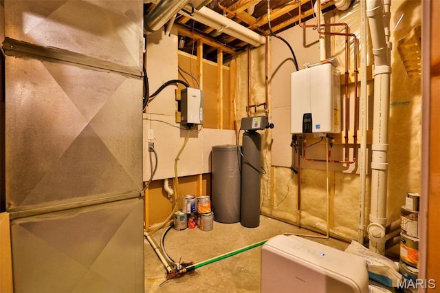 1120 Franklin Ave, Edwardsville, IL 62025 - utility room featuring water heater and heating unit
