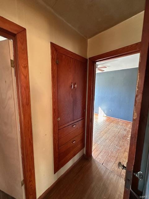 415 N Grand St, Willow Springs, MO 65793 - corridor with dark wood-style floors