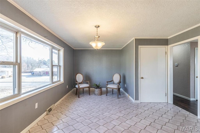 2125 Barron Rd, Poplar Bluff, MO 63901 - living area with a textured ceiling and crown molding