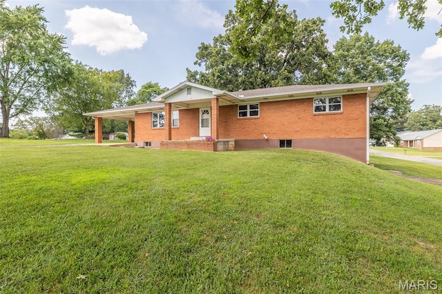 2125 Barron Rd, Poplar Bluff, MO 63901 - ranch-style home with brick siding and a front yard