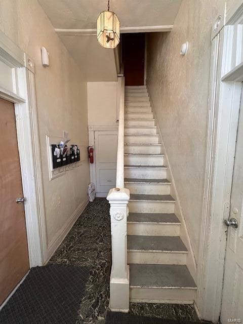 view of stairway