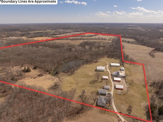overview of rural landscape with property boundaries highlighted