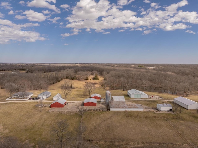 aerial view of sparsely populated area