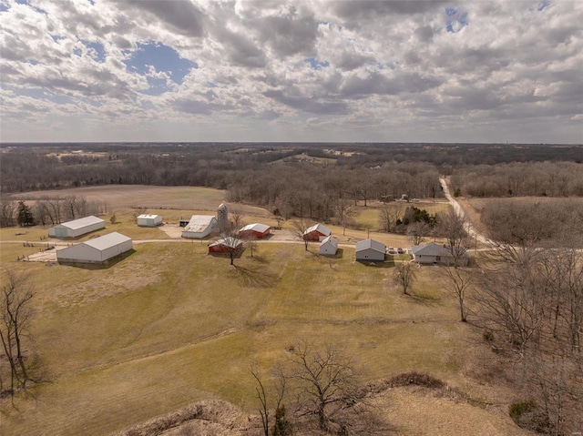 aerial view of property's location featuring rural landscape