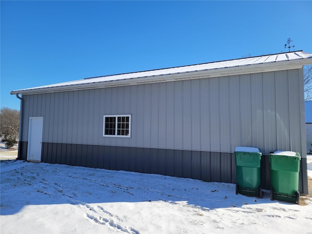view of snow covered structure