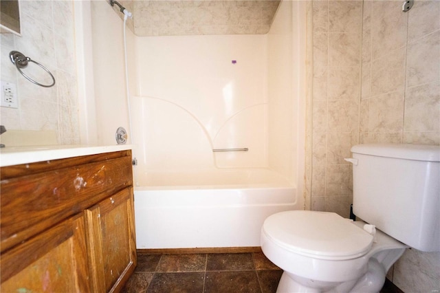 1407 N 435th St Unit 1 & 2, Vandalia, IL 62471 - full bathroom featuring toilet, bathtub / shower combination, and vanity