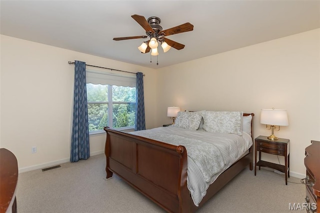 885 Morgan Rdg, High Ridge, MO 63049 - bedroom with light colored carpet and ceiling fan