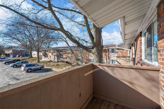 balcony with a residential view